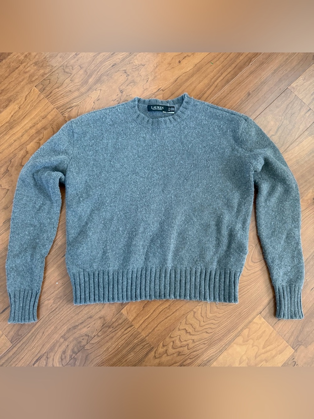 Lauren Ralph Lauren Women’s Small Dark Gray Knit Crewneck Pullover Sweater
